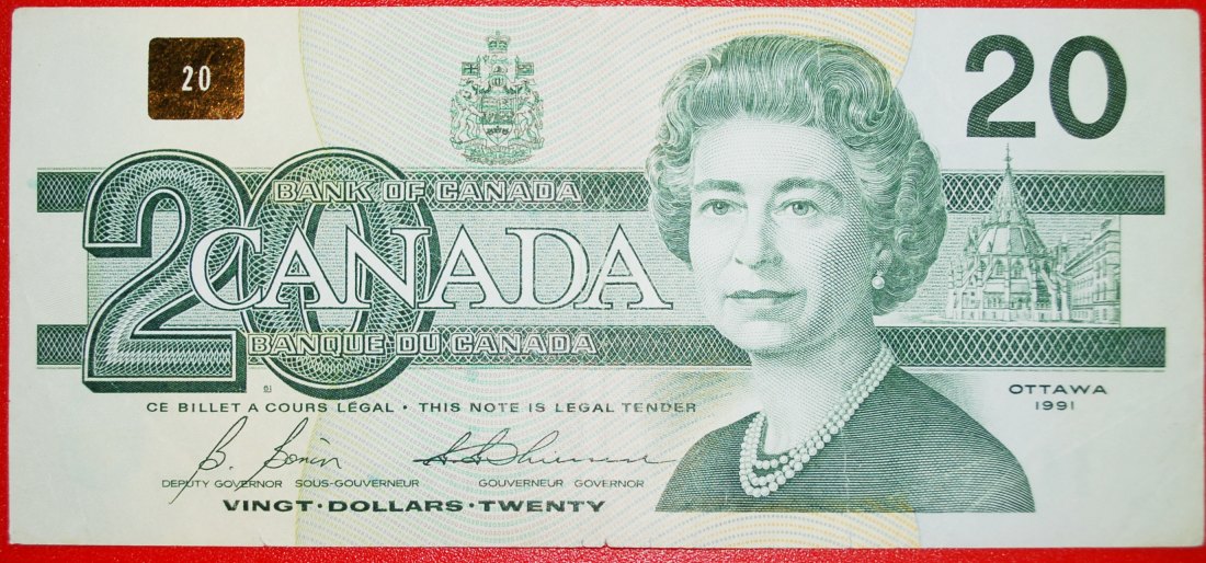  * LIBRARY: CANADA ★ 20  DOLLARS 1991 CRISP! LOW START ★ NO RESERVE!   