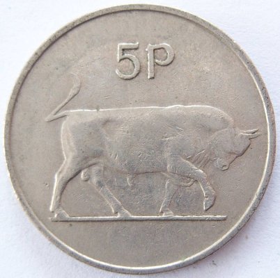  IRLAND IRELAND 5 Pence 1970 K-N ss-vz   