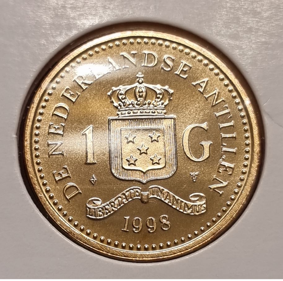  15153(1) 1 Gulden (Niederländische Antillen) 1998 (RAR!!) in UNC .................. von Berlin_coins   