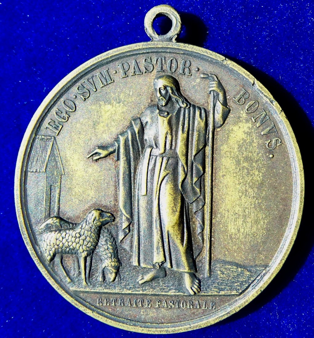  Lyon, Frankreich, Medaille St Vincent de Paul von Marius Penin 1843   