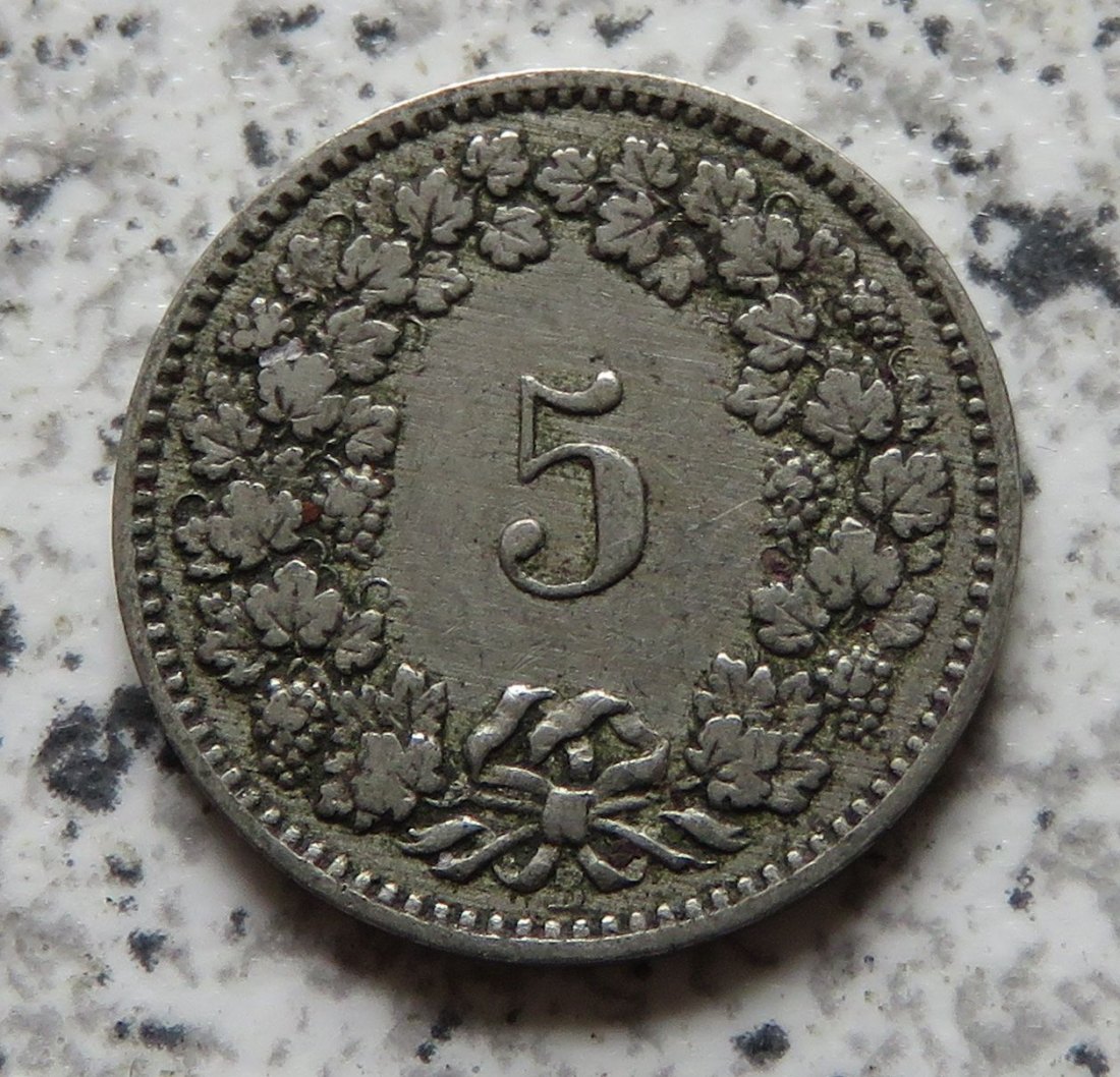 Schweiz 5 Rappen 1890   