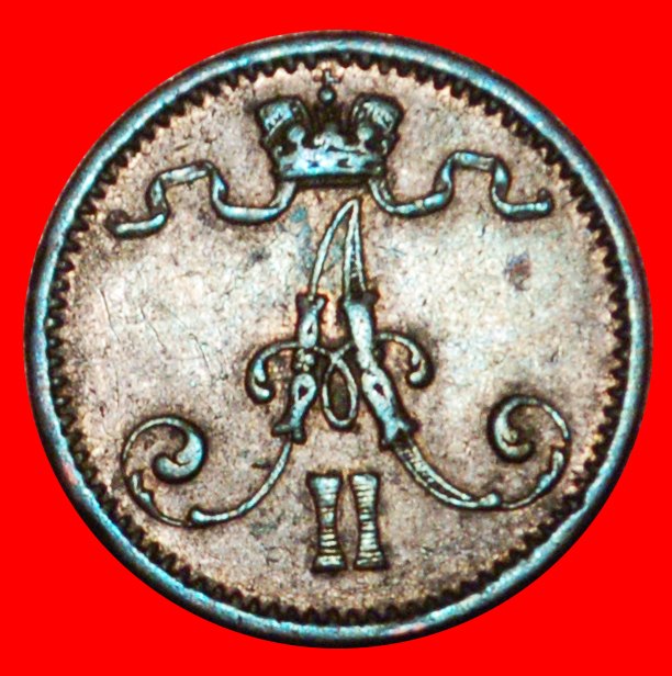  * ALEXANDER II (1855-1881): FINLAND (russia, the USSR) ★1 PENNY 1872 RARE!★LOW START ★ NO RESERVE!   