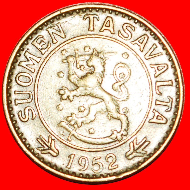 * PINE TREE (1952-1962): FINLAND ★ 10 MARKS 1952H! DIES 1+B★LOW START ★ NO RESERVE!