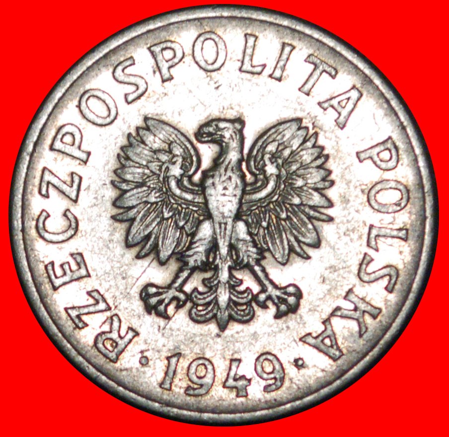 * SOCIALIST STARS ON EAGLE: POLAND ★ 50 GROSZES 1949! ★LOW START ★ NO RESERVE!