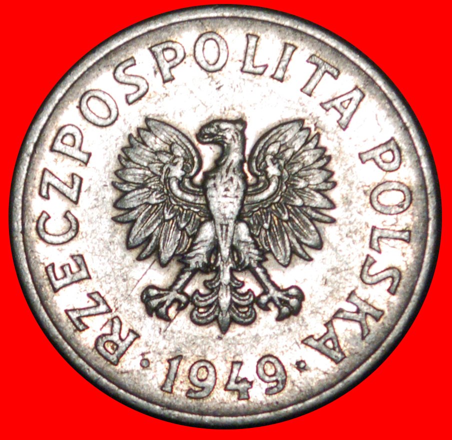  * SOCIALIST STARS ON EAGLE: POLAND ★ 50 GROSZES 1949! ★LOW START ★ NO RESERVE!   