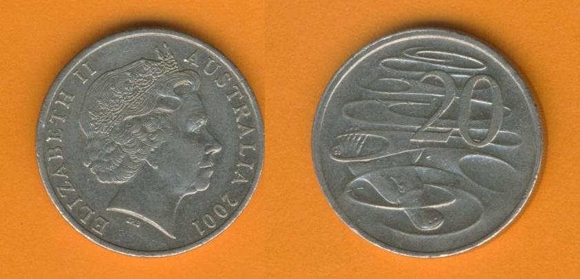  Australien 20 Cents 2001   