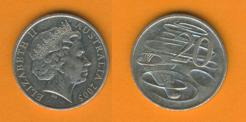  Australien 20 Cents 2005   
