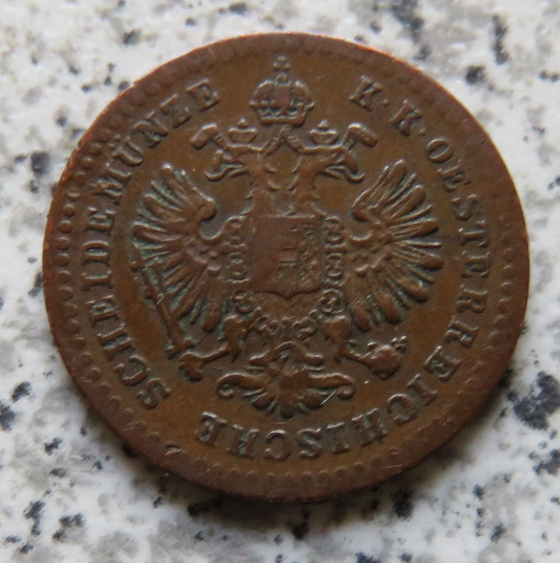  Österreich K & K 5/10 Kreuzer 1858 B   
