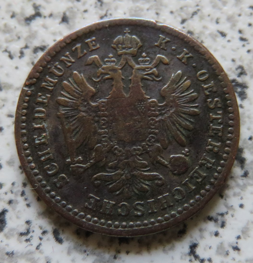  Österreich K & K 1 Kreuzer 1858 A   