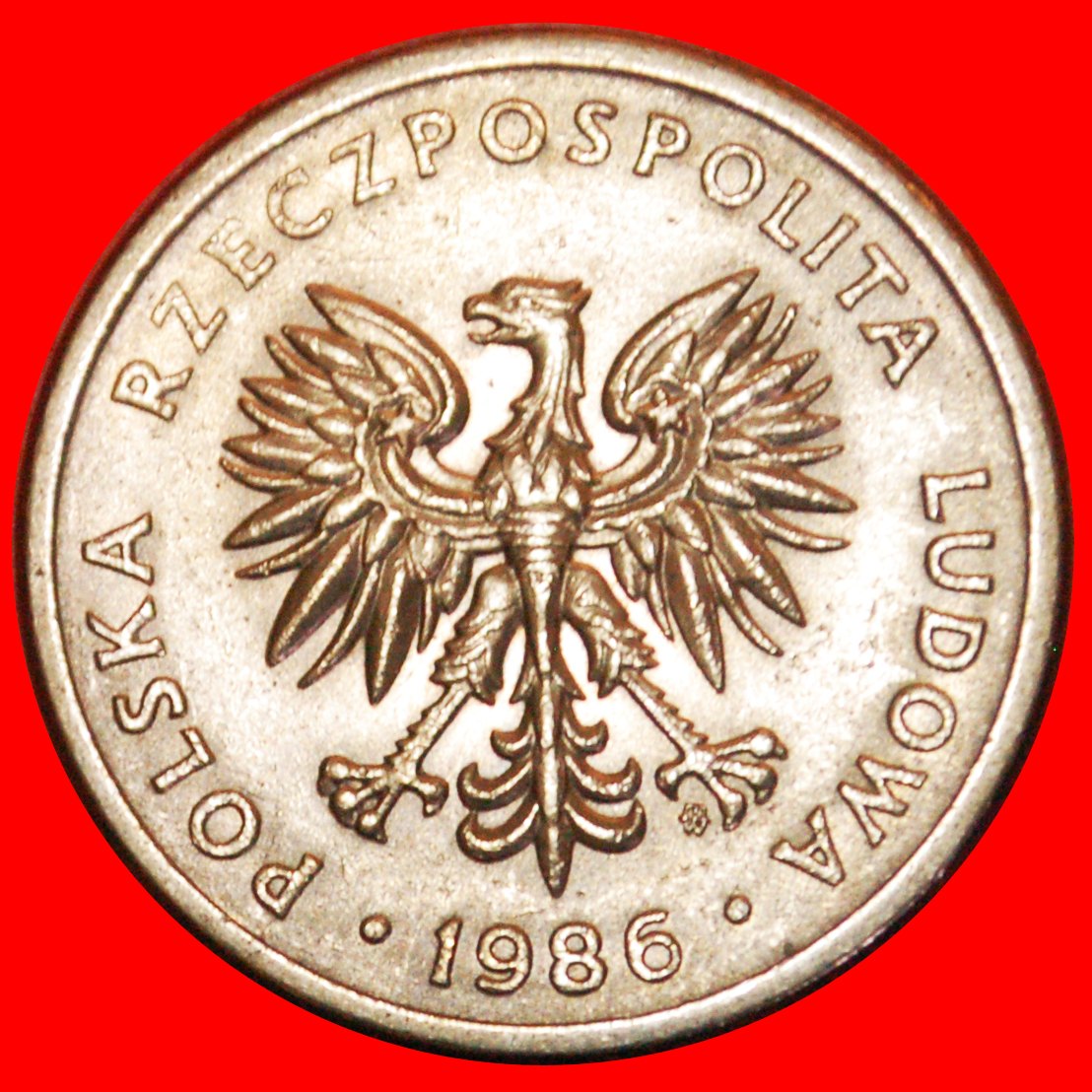  * SOCIALIST STARS ON EAGLE: POLAND ★20 ZLOTY 1986! DISCOVERY COIN! UNCOMMON ★LOW START ★ NO RESERVE!   
