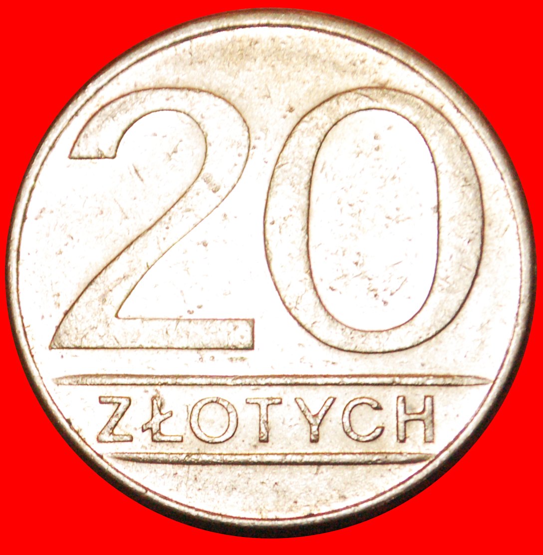  * SOCIALIST STARS ON EAGLE: POLAND ★20 ZLOTY 1986! DISCOVERY COIN! UNCOMMON ★LOW START ★ NO RESERVE!   