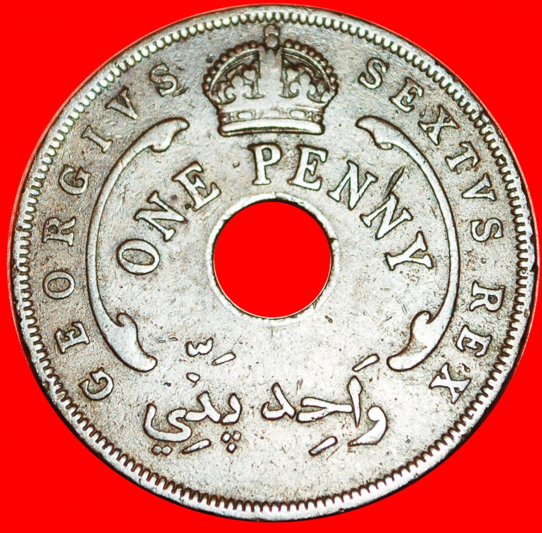  * GREAT BRITAIN: BRITISH WEST AFRICA ★ 1 PENNY 1952H! GEORGE VI (1937-1952) LOW START ★ NO RESERVE!   