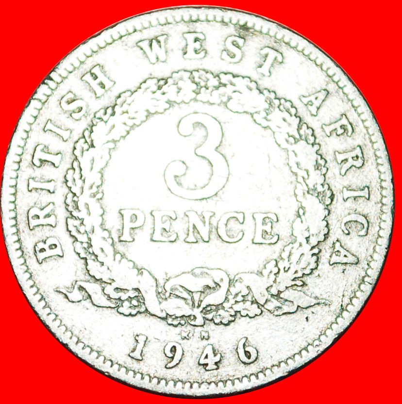  * GREAT BRITAIN: BRITISH WEST AFRICA ★ 3 PENCE 1946KN! GEORGE VI (1937-1952) LOW START ★ NO RESERVE!   