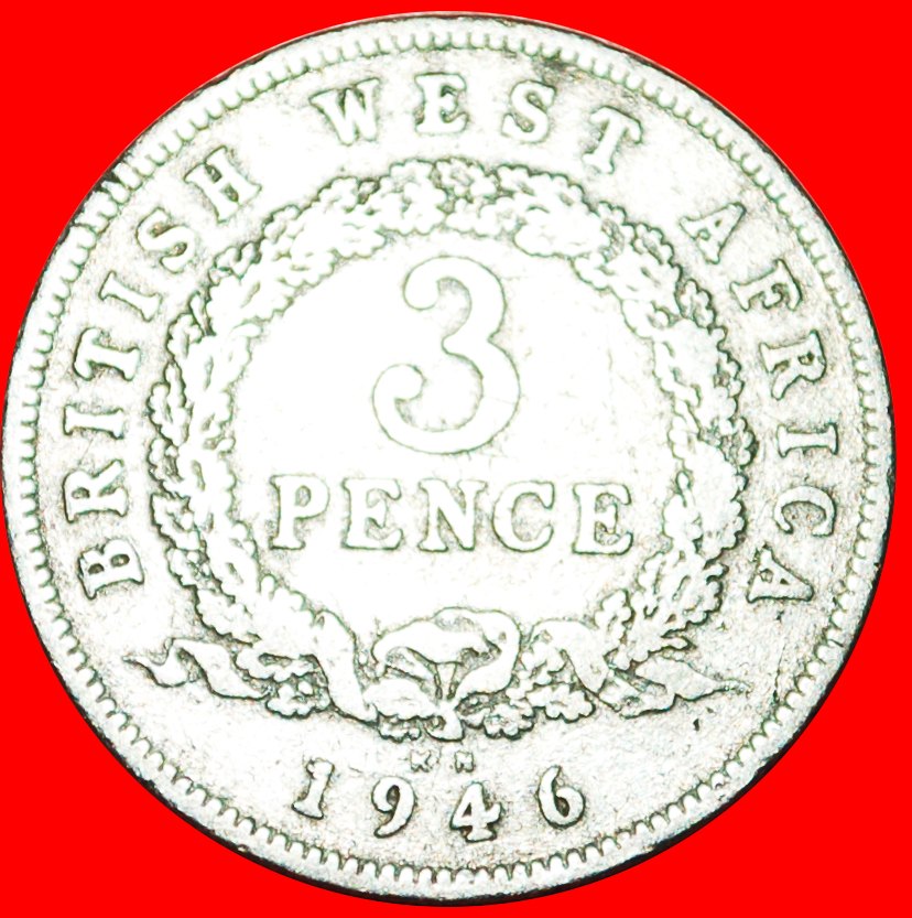 * GREAT BRITAIN: BRITISH WEST AFRICA ★ 3 PENCE 1946KN! GEORGE VI (1937-1952) LOW START ★ NO RESERVE!