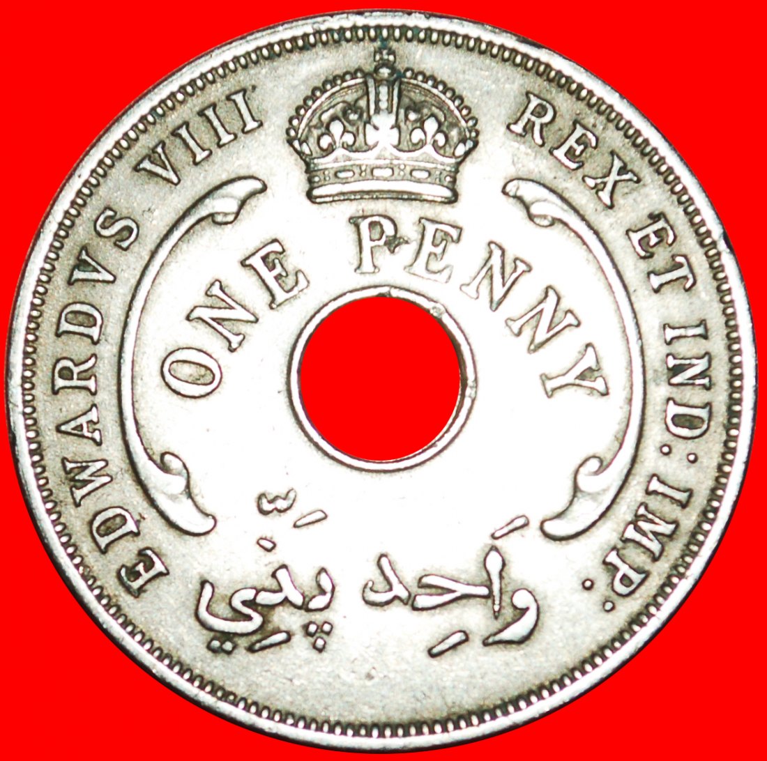  * GROSSBRITANNIEN DAVIDSTERN: BRITISCH-WESTAFRIKA ★ 1 PENNY 1936!  OHNE VORBEHALT!   