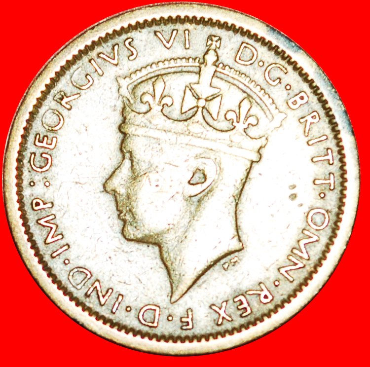  * GROSSBRITANNIEN: BRITISCH-WESTAFRIKA ★ 6 PENCE 1943! GEORG VI. 1937-1952 OHNE VORBEHALT!   