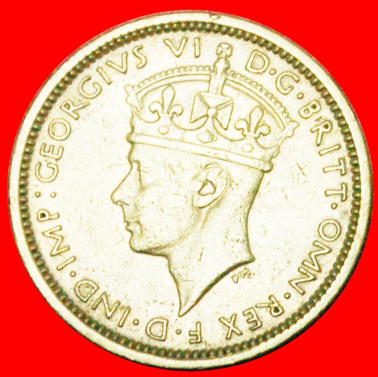  * GROSSBRITANNIEN: BRITISCH-WESTAFRIKA ★ 6 PENCE 1947 GEORG VI. 1937-1952 OHNE VORBEHALT!   