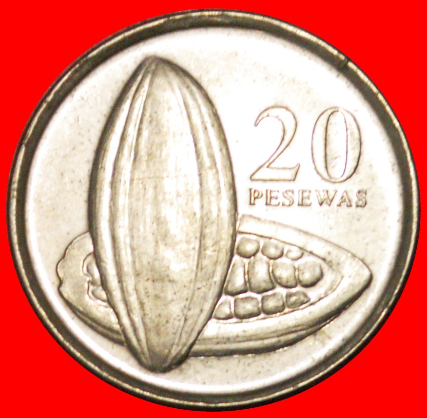 * COCOA: GHANA ★ 20 PESEWAS 2007 MINT LUSTRE! ★LOW START ★ NO RESERVE!   