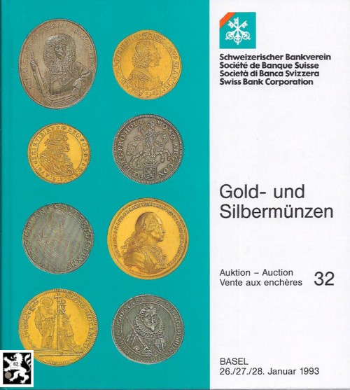  Schweizerischer Bankverein (Basel) Auktion 32 (1993) Spezial-Slg. Schweizer Proben ,Baden ,Würzburg   
