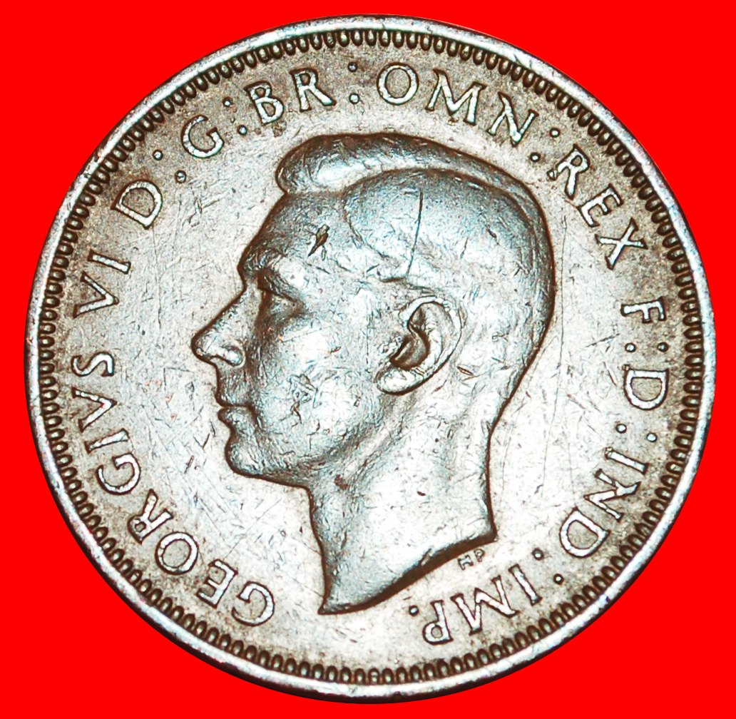  * SHIP: UNITED KINGDOM★ HALF PENNY 1942! GEORGE VI (1937-1952) GREAT BRITAIN  LOW START★ NO RESERVE!   