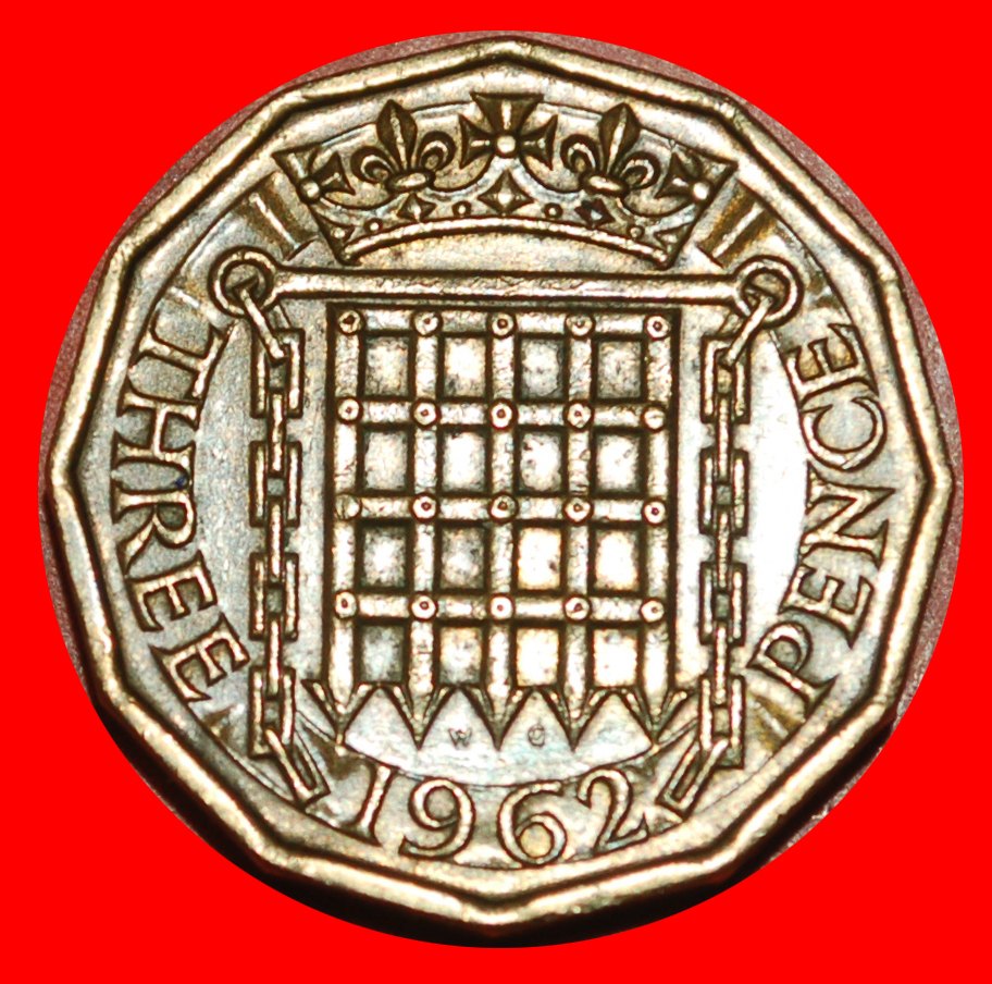  * PORTCULLIS (1954-1970): UNITED KINGDOM ★ 3 PENCE 1962! GREAT BRITAIN ★LOW START★ NO RESERVE!   