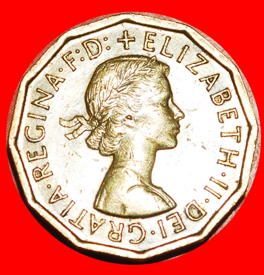  * FALLGATTER (1954-1970): GROSSBRITANNIEN ★ 3 PENCE 1962!  OHNE VORBEHALT!   