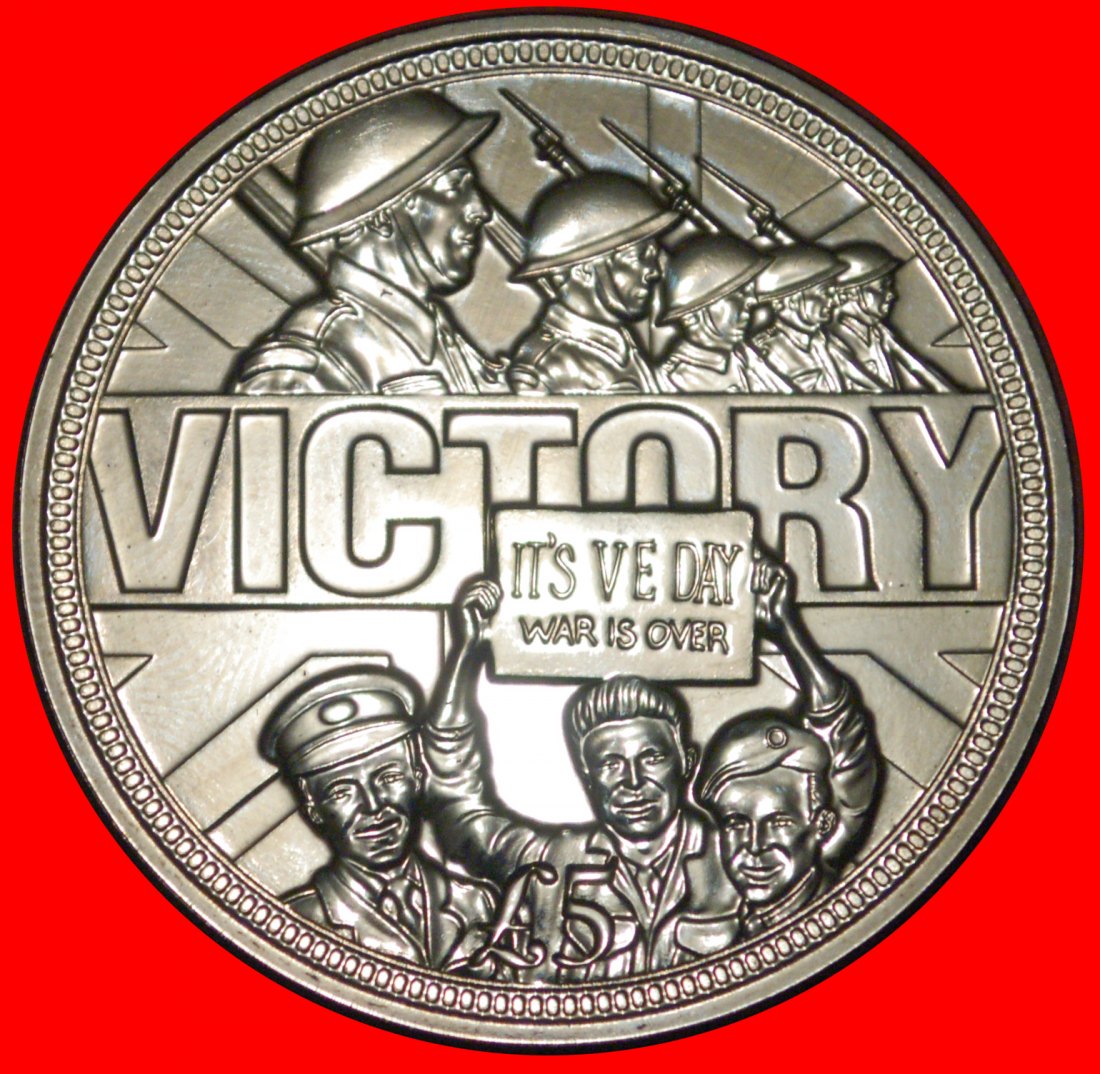 * GREAT BRITAIN WAR IS OVER: GUERNSEY ★ 5 POUNDS 2015 UNC!★LOW START★ NO RESERVE!
