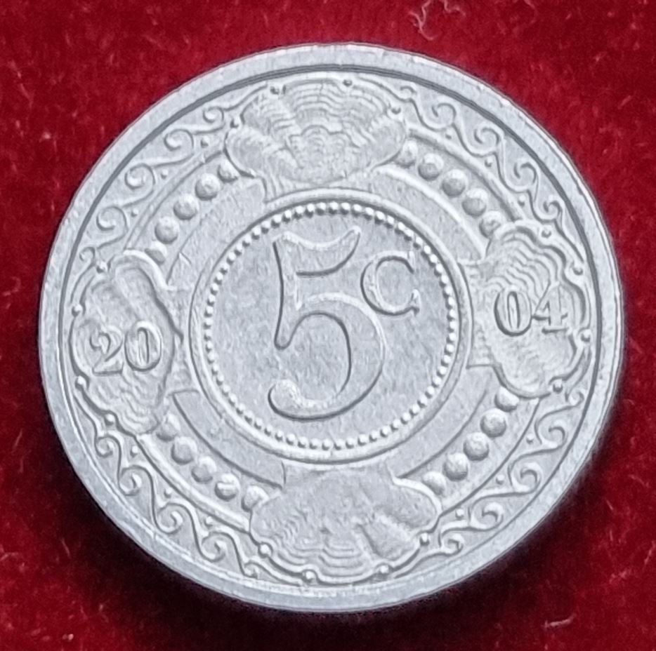  11321(6) 5 Cent (Niederländische Antillen) 2004 in vz+ ........................... von Berlin_coins   