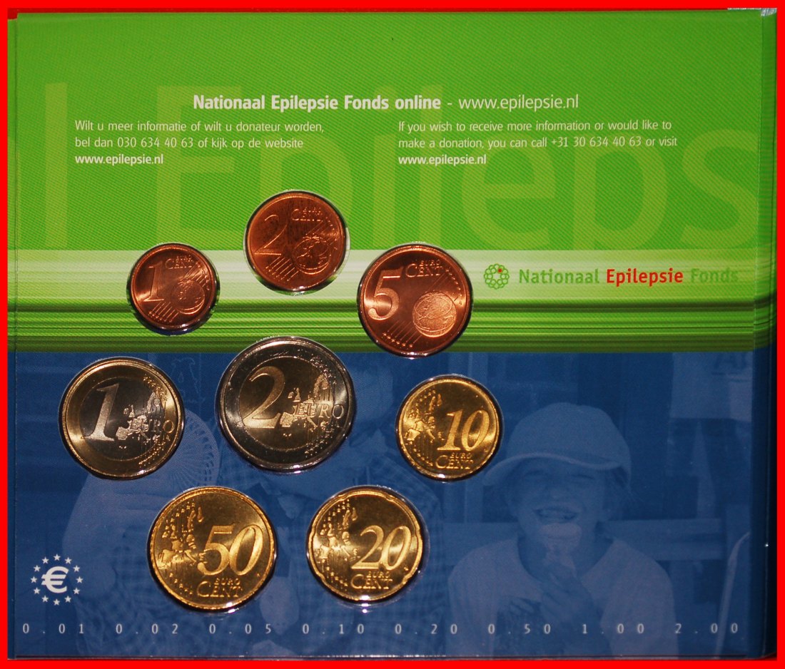  * BEATRIX (1980-2013): NETHERLANDS ★ MINT SET 2003 (8 COINS) EPILEPSY FUND!★LOW START★ NO RESERVE!   