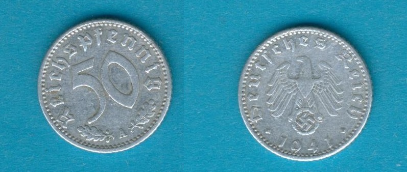  Deutsches Reich 50 Reichspfennig 1941 A siehe Zustand   