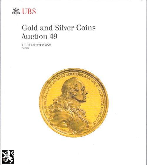  Schweizerischer Bankverein (Basel) Auktion 49 (2000) Antike Römische Goldmünzen Schweiz ,Bern ,Polen   