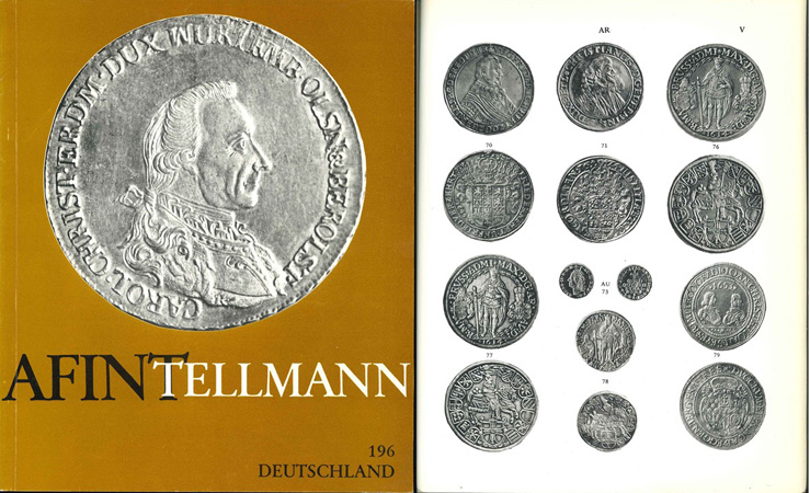  AFINT; Anstalt für Internationale Numismatik Tellmann; Auktion 196; FL-9494 Schaan-Vaduz 4.März 1974   