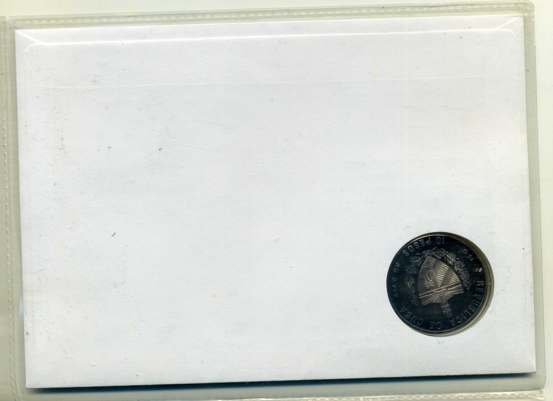  10 Peso 1997 Weltwunder der Antike Koloss von Rhodos in tollem Numisbrief RAR   