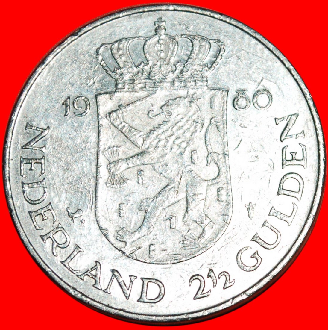  * KRÖNUNG: NIEDERLANDE ★ 2 1/2 GULDEN 1980! OHNE VORBEHALT!   