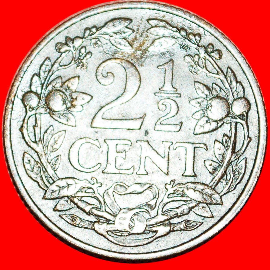  * SEEPFERDCHEN: NIEDERLANDE ★ 2 1/2 CENTS 1916! WILHELMINA (1890-1948) OHNE VORBEHALT!   