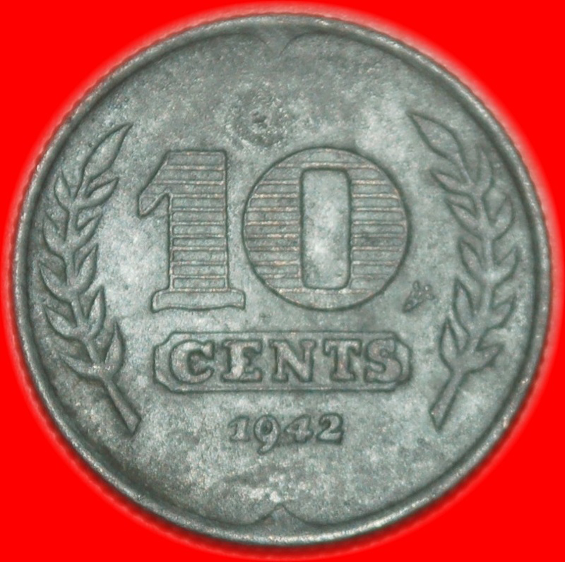  * OCCUPATION by GERMANY TULIPS (1941-1943): NETHERLANDS★10 CENTS 1942! ERROR★LOW START ★ NO RESERVE!   