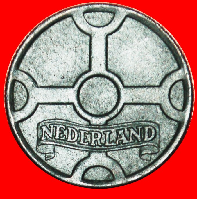  * BESETZUNG DURCH DEUTSCHLAND KREUZEN (1941-1944): NIEDERLANDE ★ 1 CENT 1943! FEHLER OHNE VORBEHALT!   