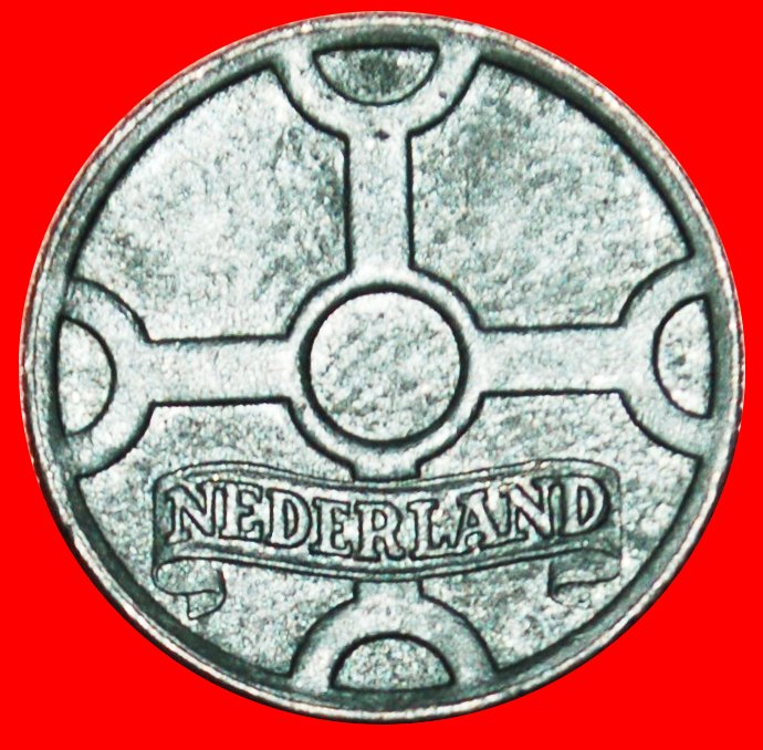 * OCCUPATION by GERMANY CROSS (1941-1944): NETHERLANDS ★ 1 CENT 1942! ERROR!★LOW START ★ NO RESERVE!