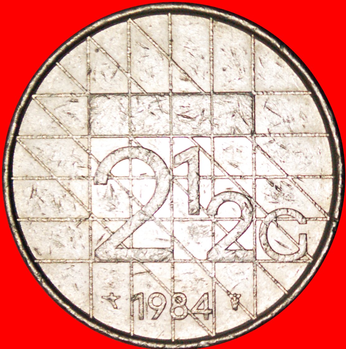 * PORTRAIT DEXTER: NETHERLANDS ★ 2 1/2 GULDEN 1984! BEATRIX (1980-2013) ★LOW START ★ NO RESERVE!