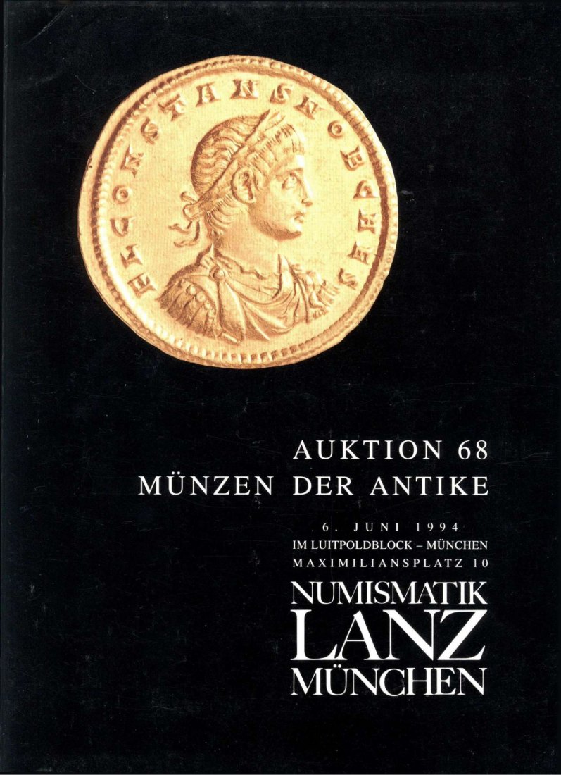  Lanz ( München ) Auktion 68 (1994) ANTIKE - Römische Republik & Kaiserzeit ,Griechen ,Kelten ,Byzanz   