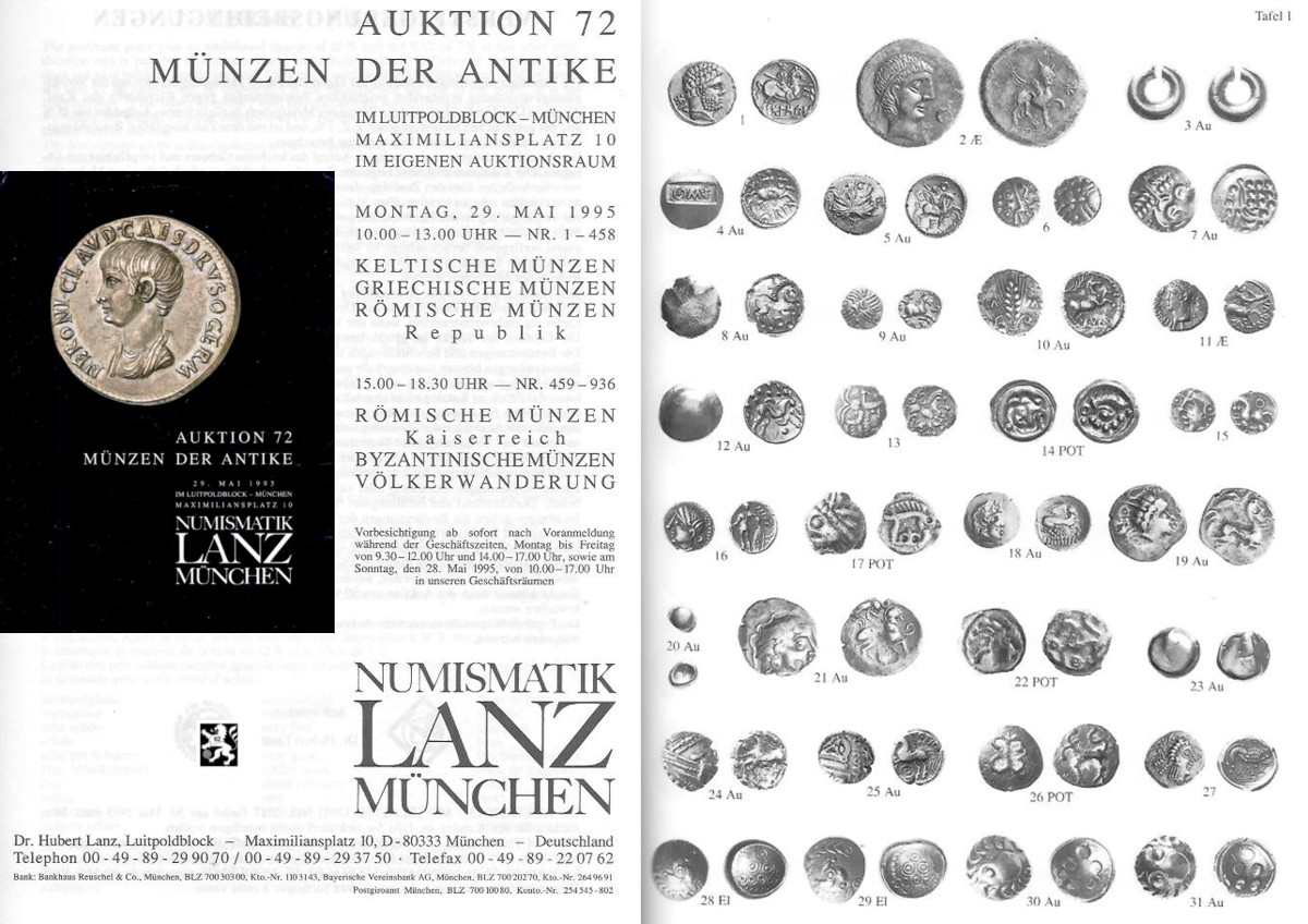  Lanz ( München ) Auktion 72 (1995) ANTIKE - Römische Republik & Kaiserzeit ,Griechen ,Kelten ,Byzanz   