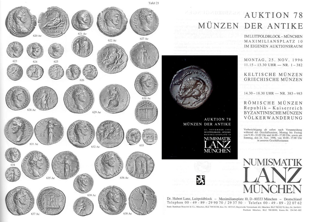  Lanz ( München ) Auktion 78 (1996) ANTIKE - Römische Republik & Kaiserzeit ,Griechen ,Kelten ,Byzanz   