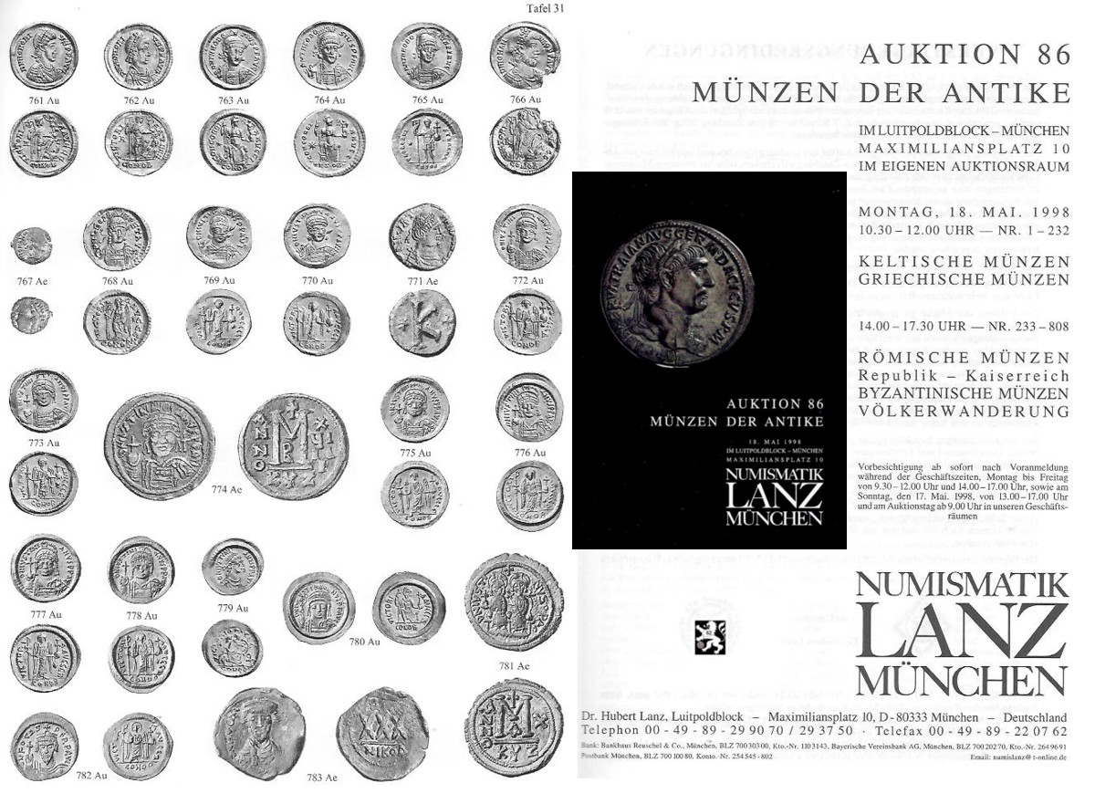 Lanz ( München ) Auktion 86 (1998) ANTIKE - Römische Republik & Kaiserzeit ,Griechen ,Kelten ,Byzanz   