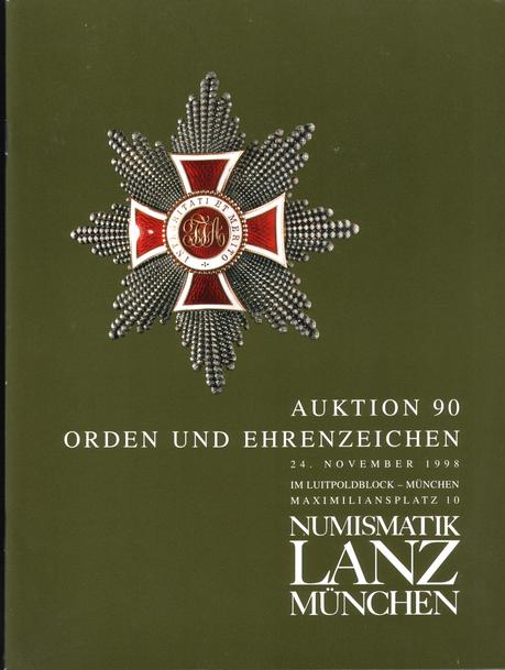  Lanz ( München ) Auktion 90 (1998) Orden und Ehrenzeichen   