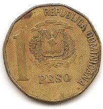  Dominikanische Republik 1 Peso 1992 #221   