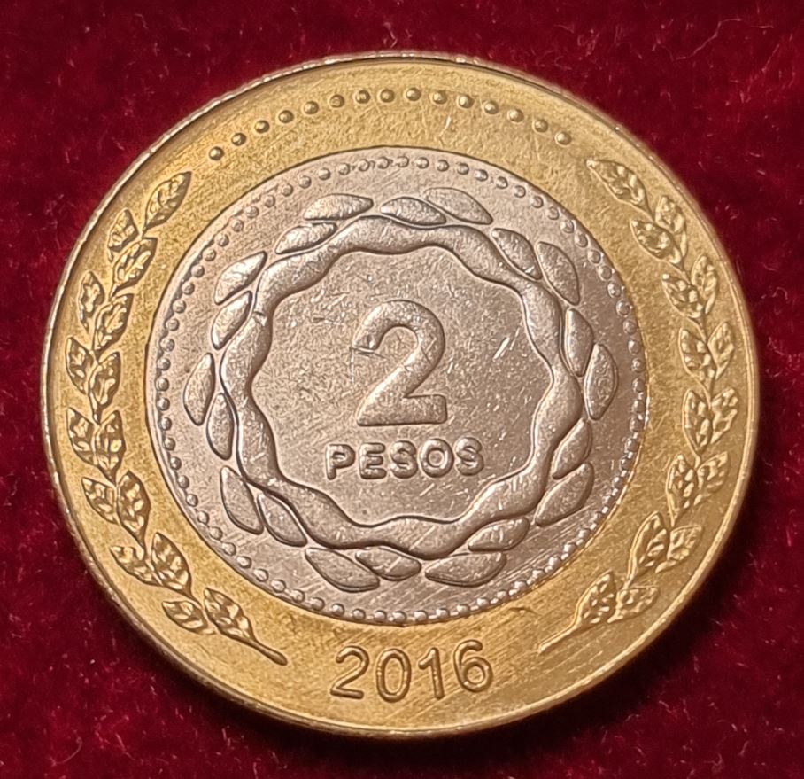 15382(4) 2 Pesos (Argentinien) 2016 in vz+ ........................................ von Berlin_coins