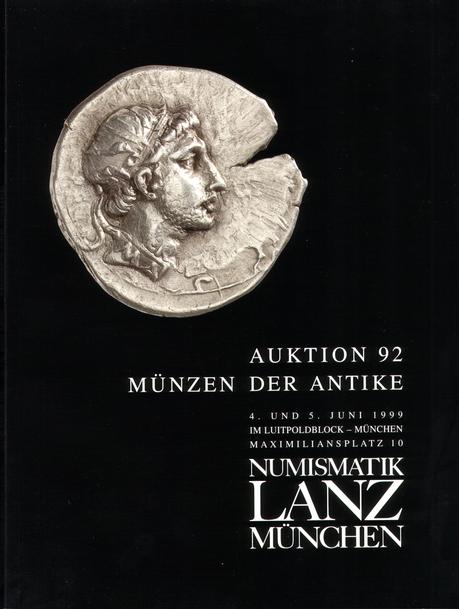  Lanz ( München ) Auktion 92 (1999) ANTIKE - Römische Republik & Kaiserzeit ,Griechen ,Kelten ,Byzanz   