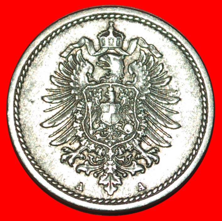  * EAGLE (1874-1889): GERMANY ★ 5 PFENNIG 1874A! WILLIAM I (1871-1888) LOW START ★ NO RESERVE!   