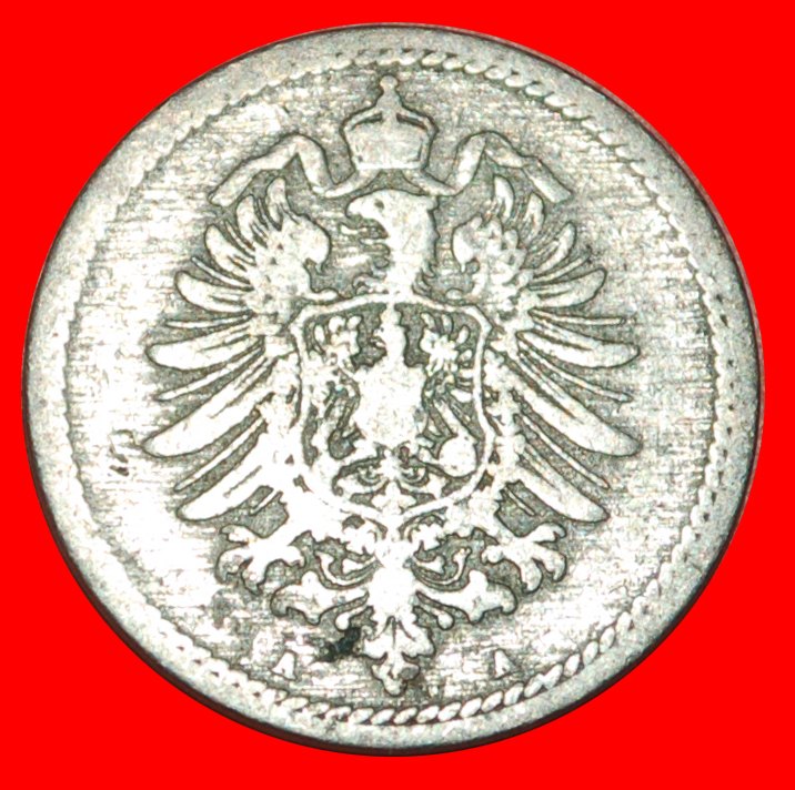  * ADLER (1874-1889): DEUTSCHLAND ★ 5 PFENNIG 1889A! WILHELM I. (1871-1888) OHNE VORBEHALT!   