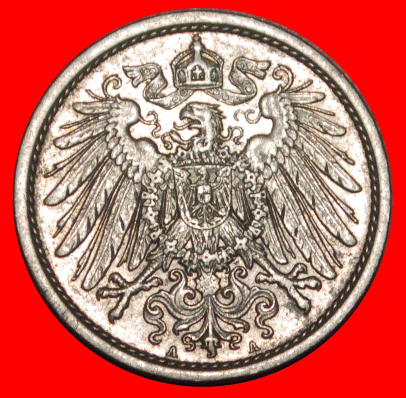  * ADLER (1880-1916): DEUTSCHLAND ★ 10 PFENNIG 1914A! WILHELM II. (1888-1918) OHNE VORBEHALT!   